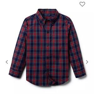 NWT- Janie and Jack Tartan Poplin Shirt